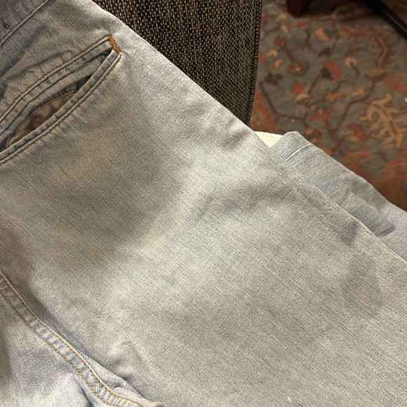 Vintage 70s Lee Jeans Wide Leg Light Wash High Rise - Picture 5 of 7